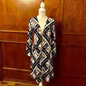 Women’s Medium Black/White/Gold Duster